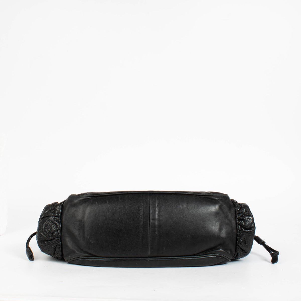 Authentic pre-loved Prada Black Cargo Python tote on Labellov.com