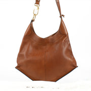 Authentic timeless Delvaux Satán Cognac Shoulder Bag in grained leather at Labellov.com