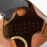Authentic timeless Delvaux Satán Cognac Shoulder Bag in grained leather at Labellov.com