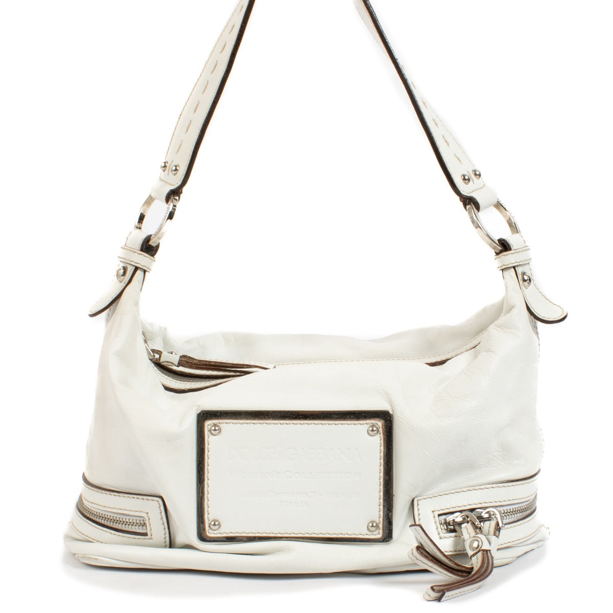 shop 100% authentic second hand Dolce & Gabbana White Leather Shoulder Bag on Labellov.com