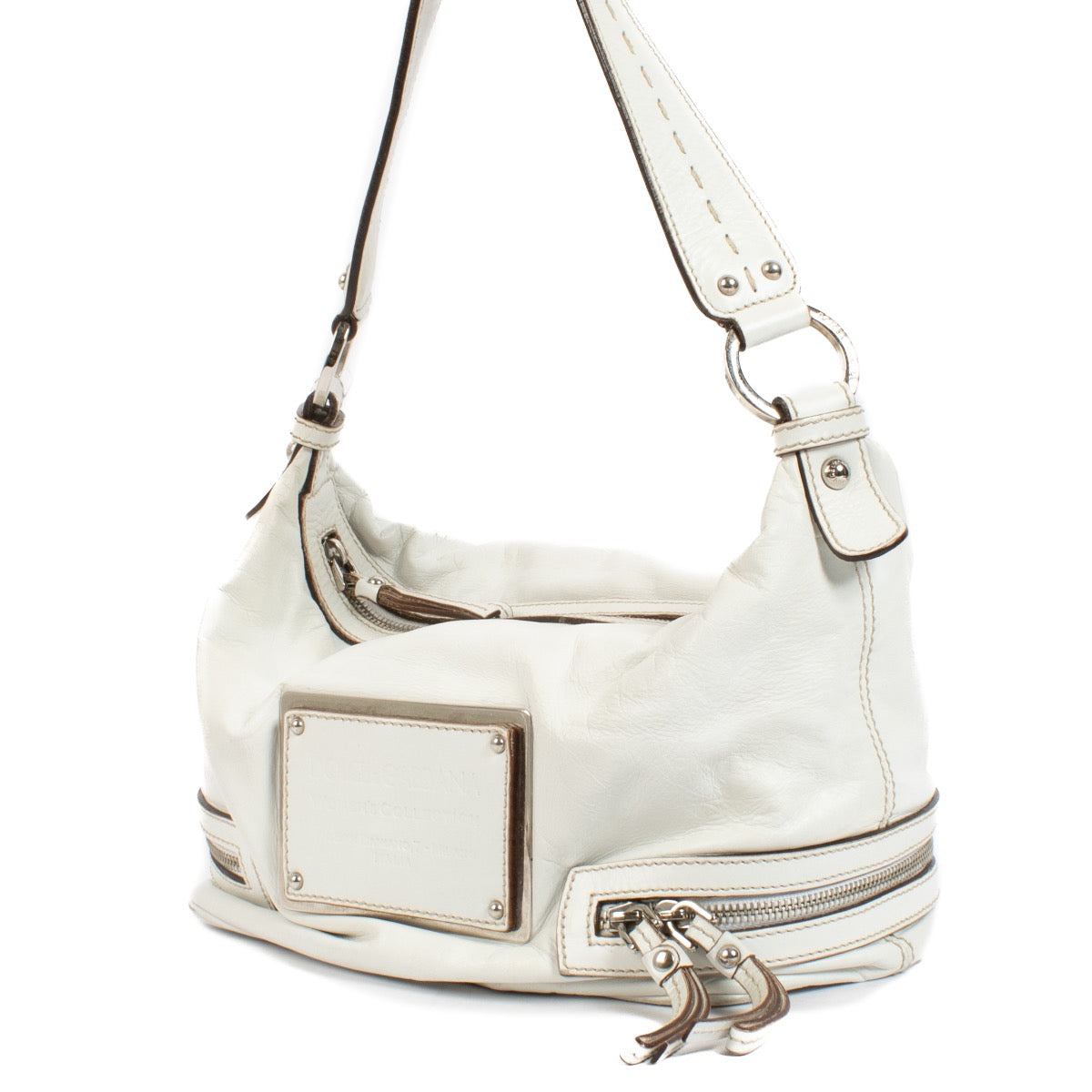 shop 100% authentic second hand Dolce & Gabbana White Leather Shoulder Bag on Labellov.com