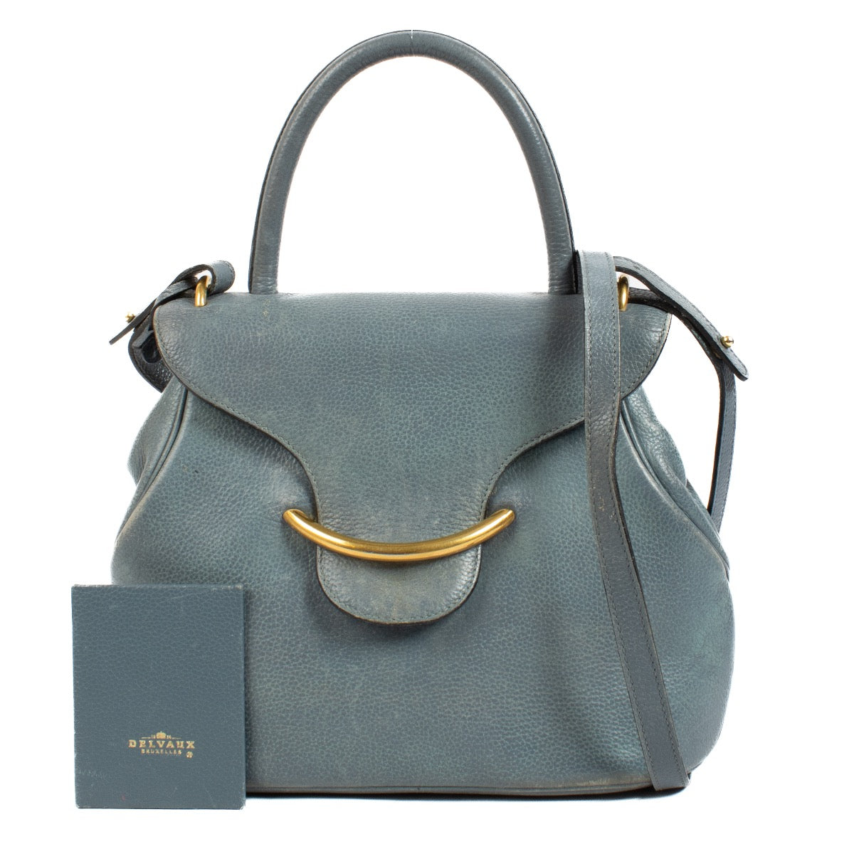 shop 100% authentic second hand Delvaux Blue Baltimore Shoulder Bag on Labellov.com
