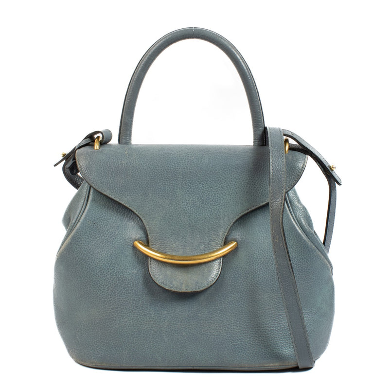 shop 100% authentic second hand Delvaux Blue Baltimore Shoulder Bag on Labellov.com