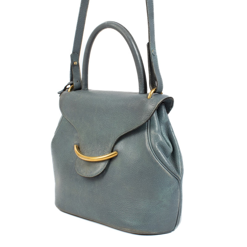 shop 100% authentic second hand Delvaux Blue Baltimore Shoulder Bag on Labellov.com