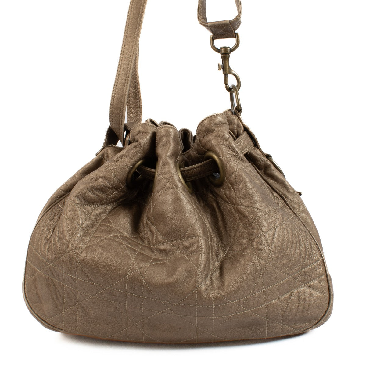 shop 100% authentic second hand Christian Dior Bronze Cannage Shoulder Bag on Labellov.com