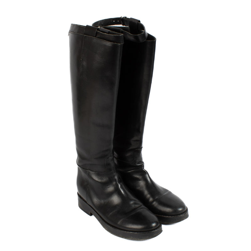 Ann Demeulemeester Black Stan Riding Boots