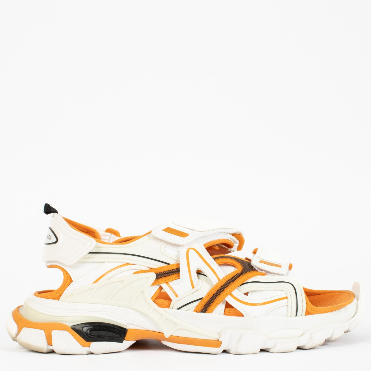 Authentic pre-loved Balenciaga Orange Track Sandals – Size 41 on Labellov.com