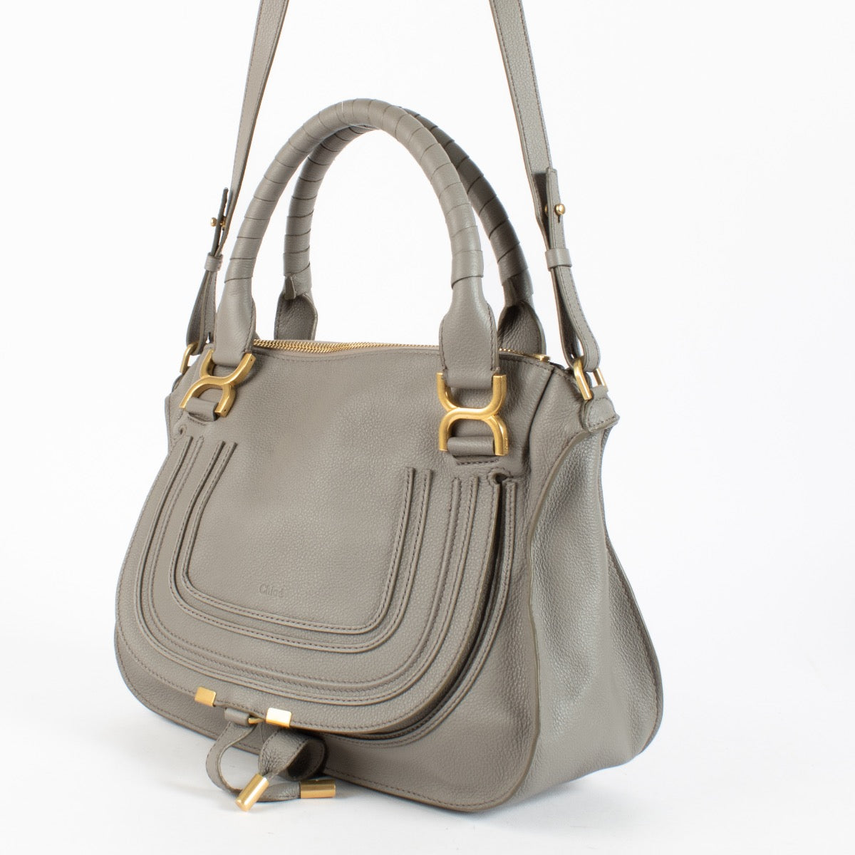 shop 100% authentic second hand Chloé Grey Marcie Medium Bag on Labellov.com