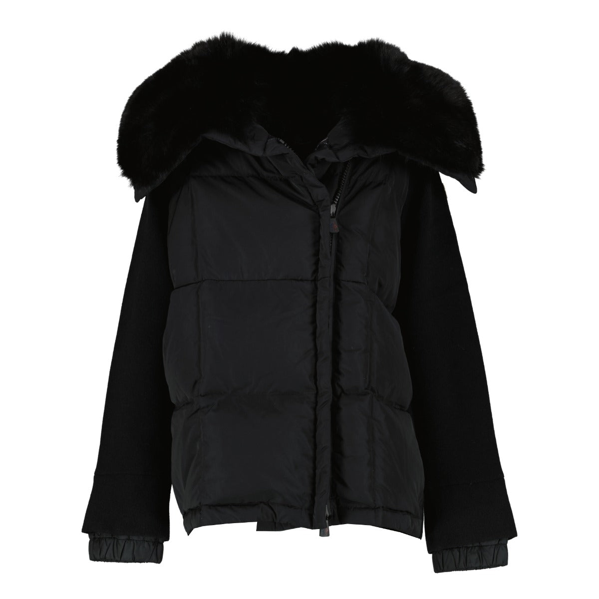 Shop 100% authentic secondhand Moncler Grenoble Black Fur Maglione Hybrid Jacket on Labellov.com