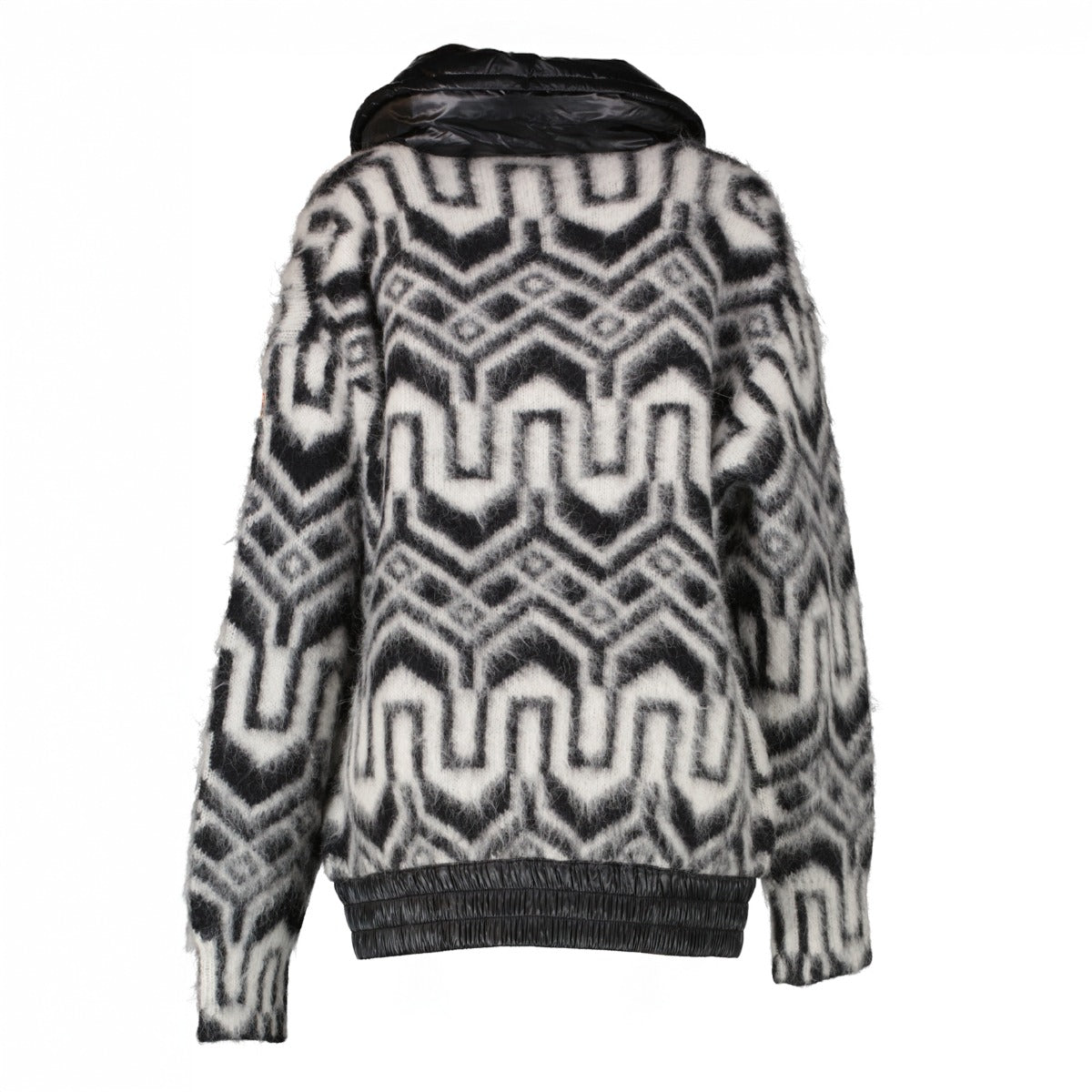 Shop this 100% authentic Moncler Black/White Mohair Knit Jacket in size S at labellov.com
