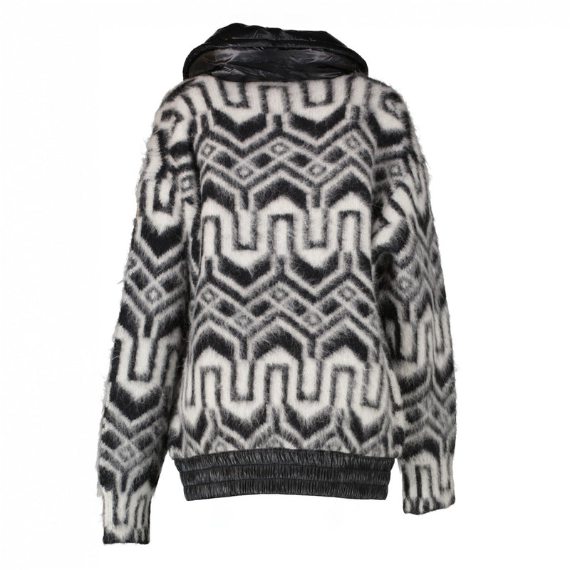 Shop this 100% authentic Moncler Black/White Mohair Knit Jacket in size S at labellov.com