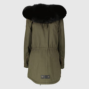 Authentic preloved Moose Knuckles Khaki Fur Parka Jacket - Size M on Labellov.com