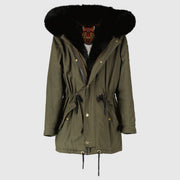 Authentic preloved Moose Knuckles Khaki Fur Parka Jacket - Size M on Labellov.com