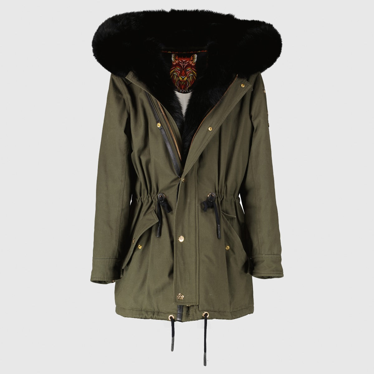 Authentic preloved Moose Knuckles Khaki Fur Parka Jacket - Size M on Labellov.com