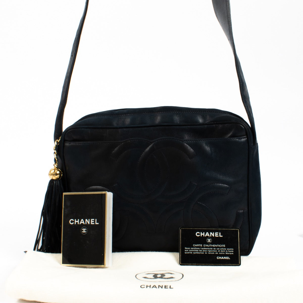 Chanel Blue Tassel Camera Bag