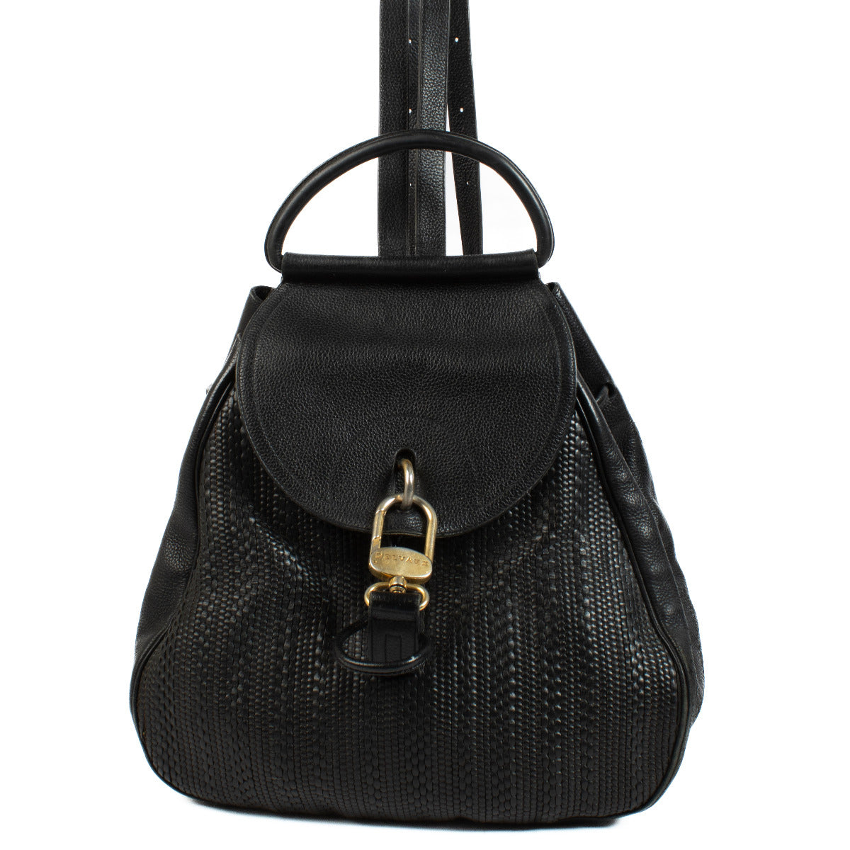 Delvaux Black Toile De Cuir Backpack