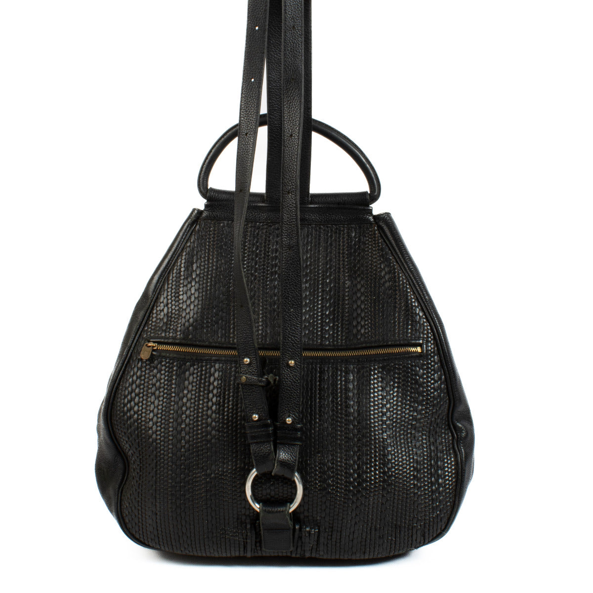 Delvaux Black Toile De Cuir Backpack