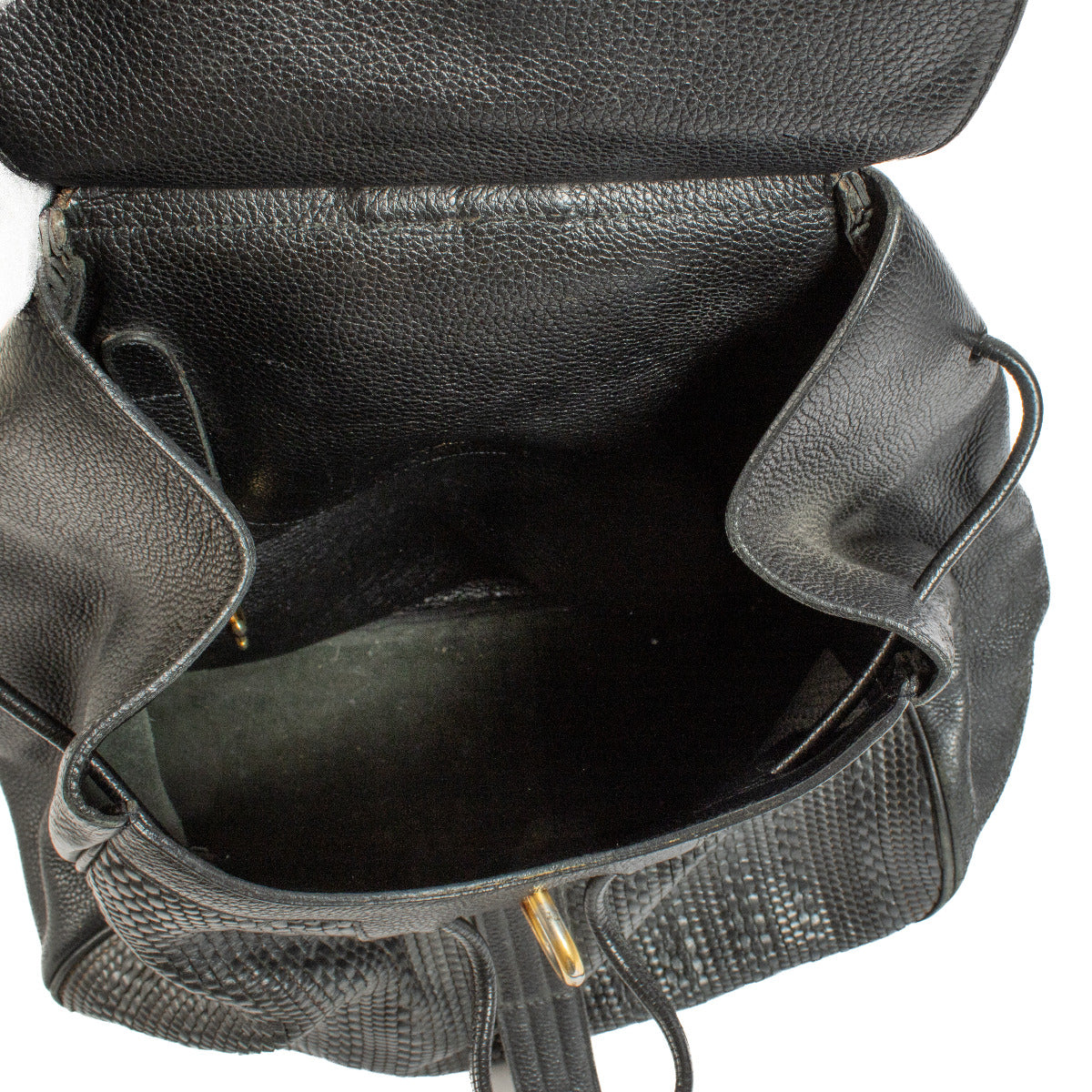 Delvaux Black Toile De Cuir Backpack