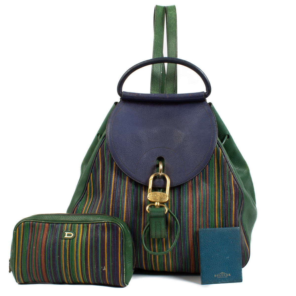 Delvaux Multicolor Toile De Cuir Backpack set for the best price at Labellov secondhand luxury in Antwerp and Knokke