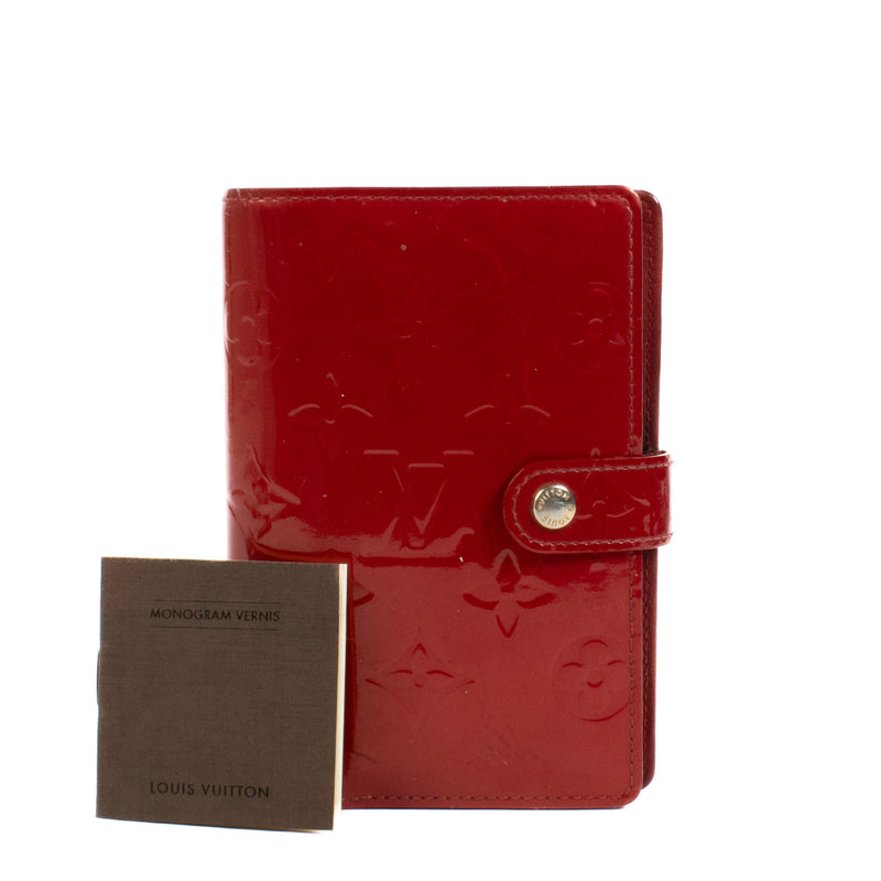Louis Vuitton Cherry Red Monogram Vernis Agenda Cover