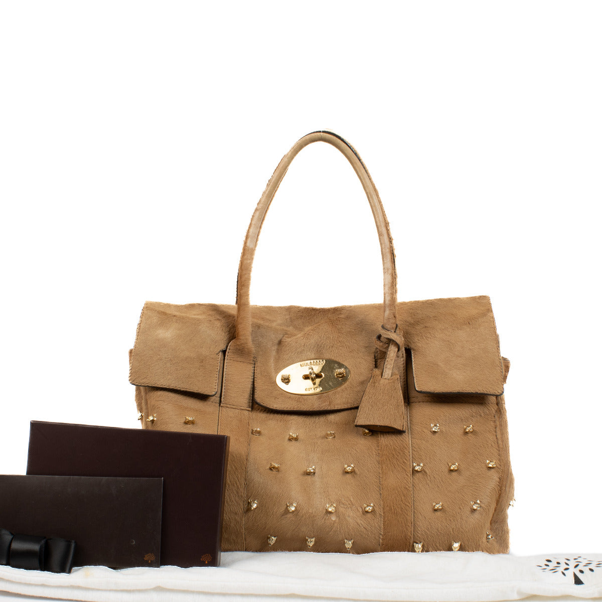 Mulberry Bayswater Pony Hair Fox Rivets Tas met handvat