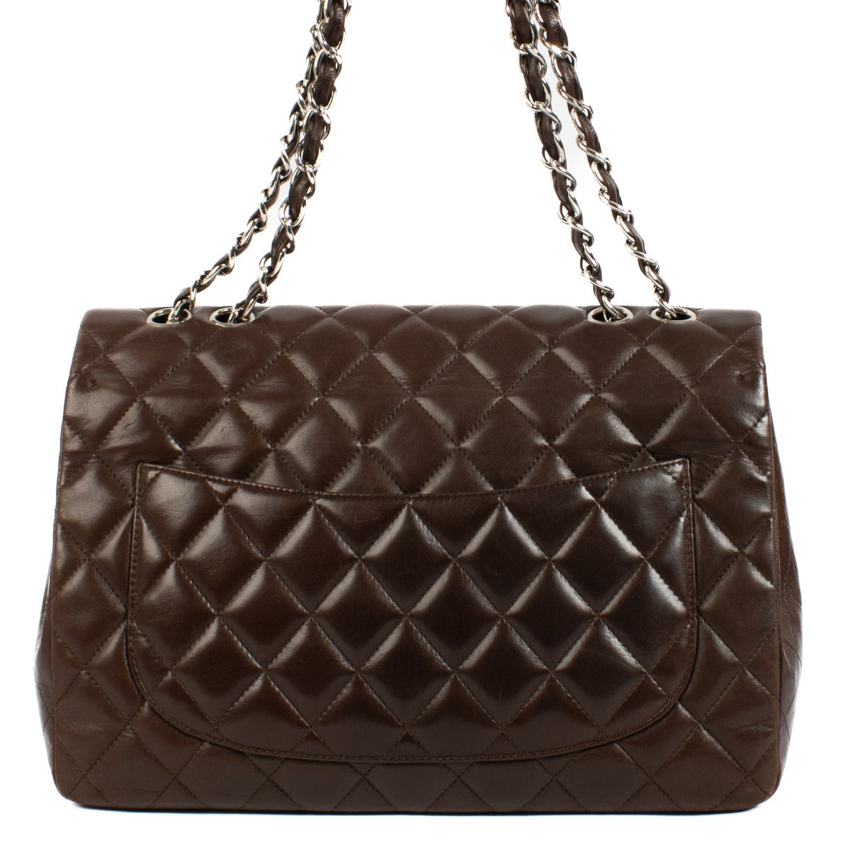 Chanel Brown Lambskin Large Classic Single Flap Bag