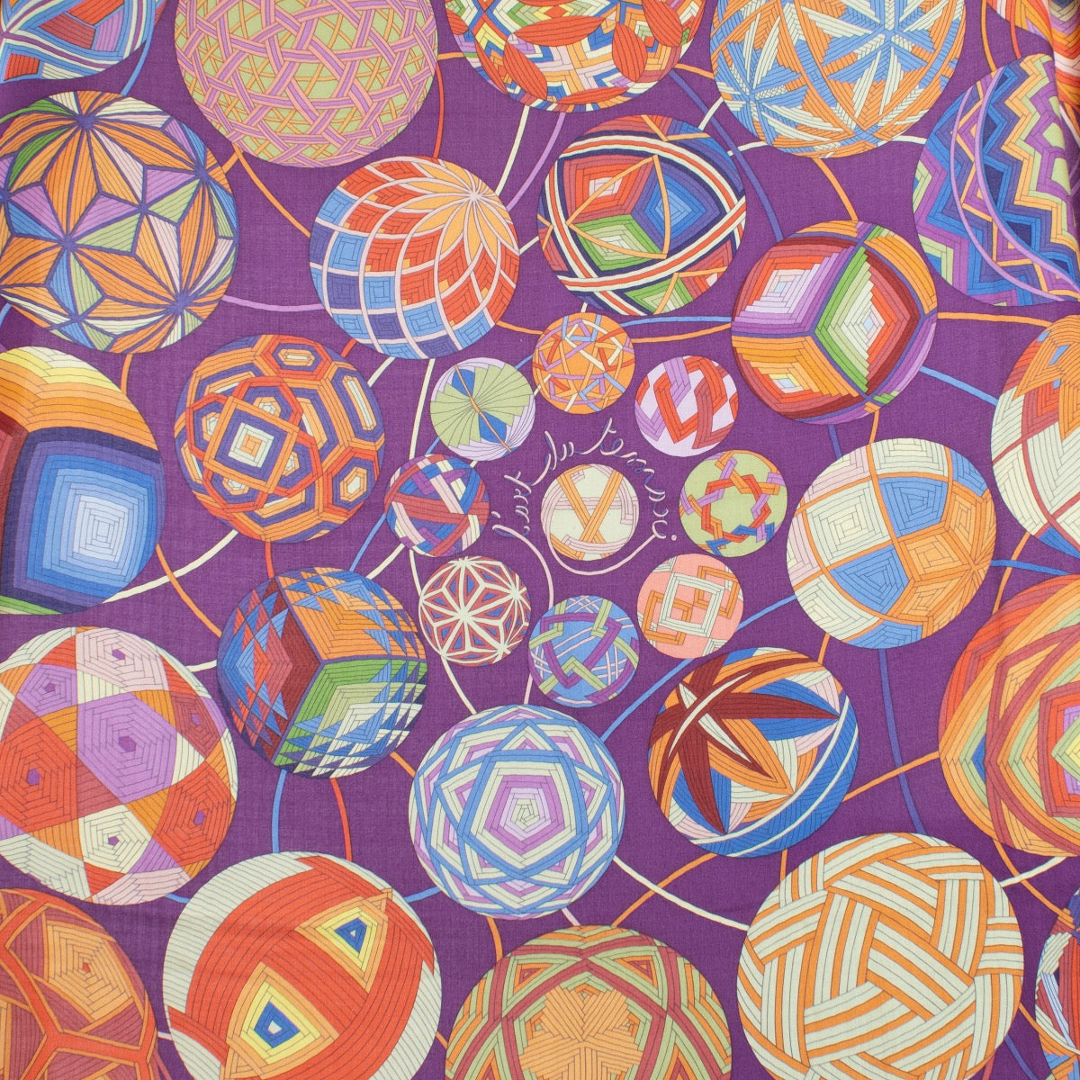 Authentic Second Hand Hermès 140 L'Art du Temari Cashmere Silk Scarf on Labellov.com