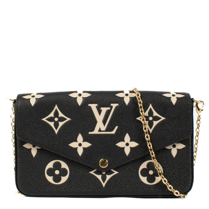 Louis Vuitton Black/Beige Monogram Empreinte Pochette Félicie