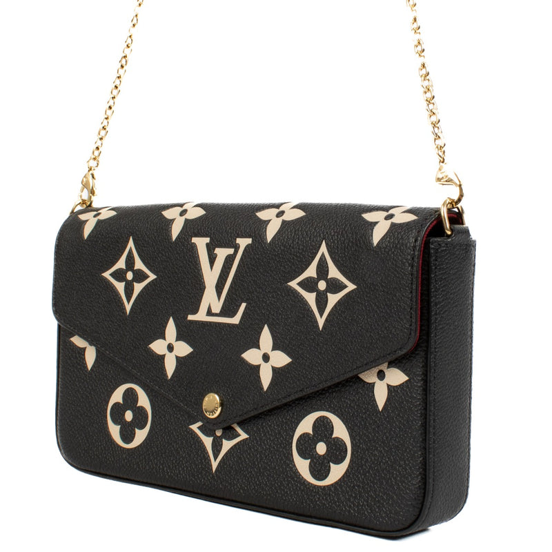 Louis Vuitton Black/Beige Monogram Empreinte Pochette Félicie