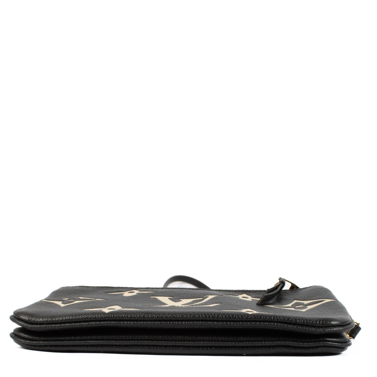 Pochette Double Zip Monogram Empreinte Noire/Beige Louis Vuitton