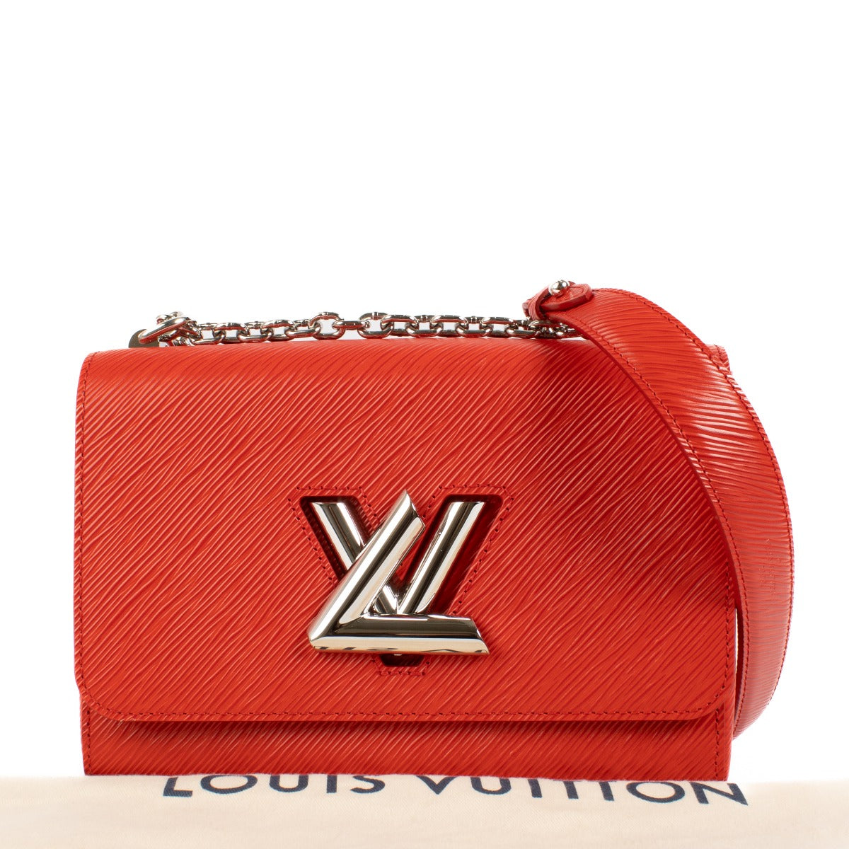buy 100% authentic pre loved Louis Vuitton Coquelicot Red Epi Twist MM on Labellov.com