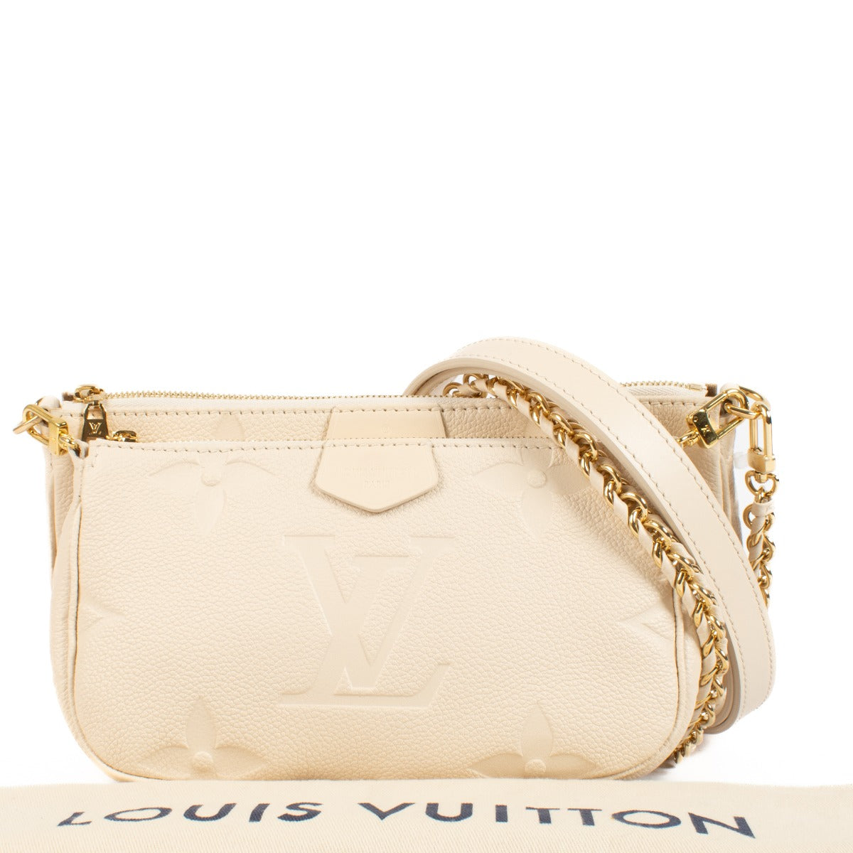 buy 100% authentic pre loved Louis Vuitton White Monogram Empreinte Multi Pochette Accessoires on Labellov.com