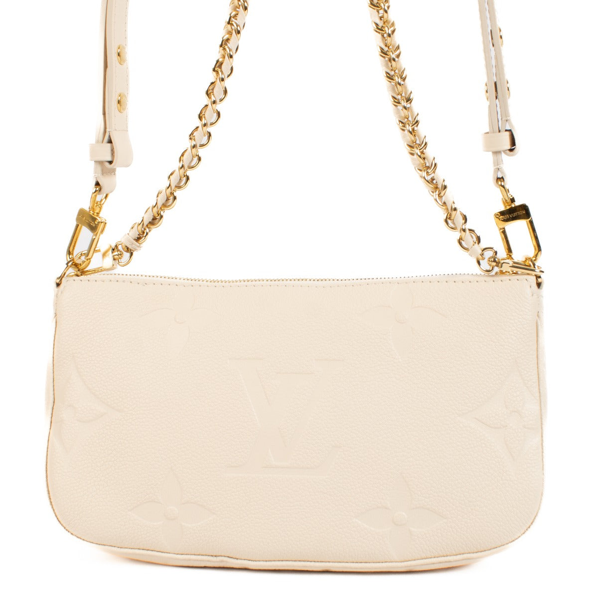 buy 100% authentic pre loved Louis Vuitton White Monogram Empreinte Multi Pochette Accessoires on Labellov.com