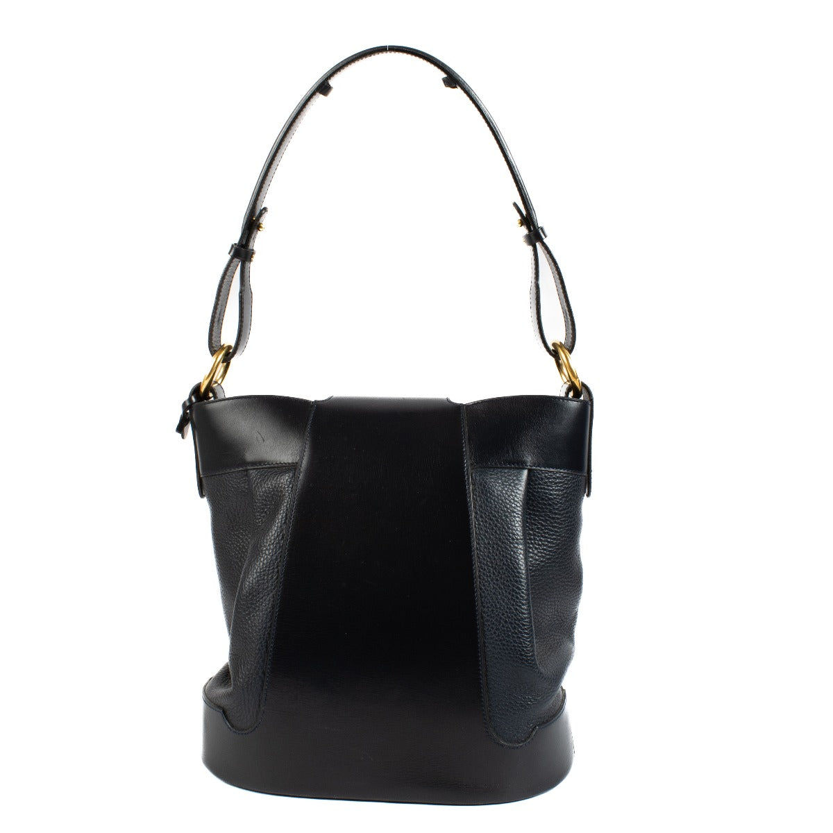 Delvaux Blauw Leren Vintage Bucket Bag