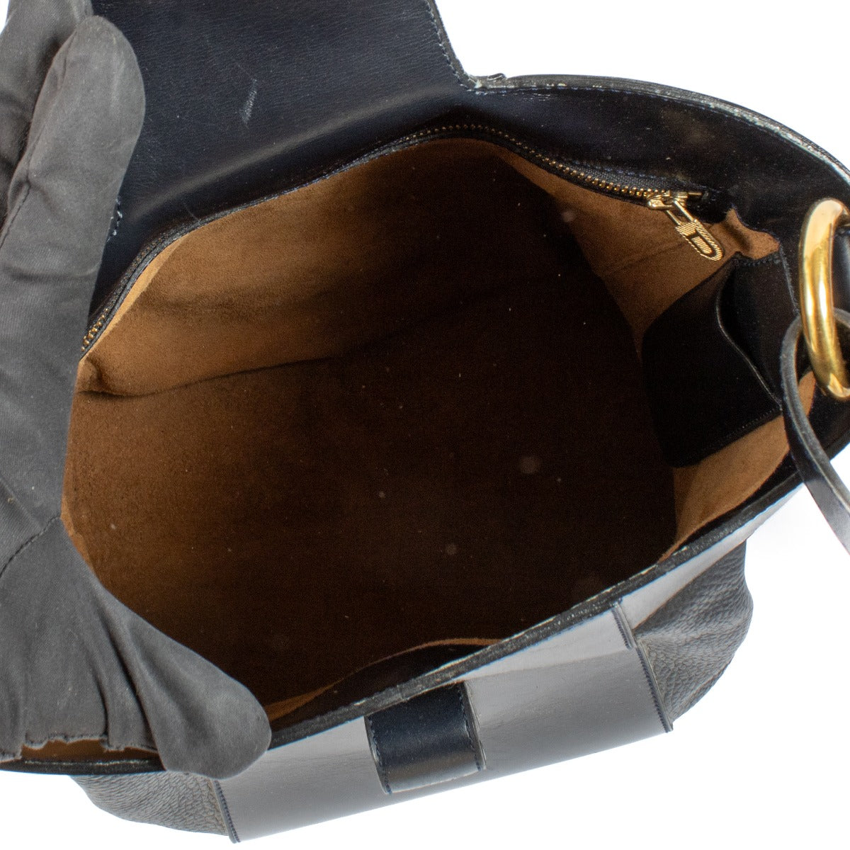 Delvaux Blauw Leren Vintage Bucket Bag