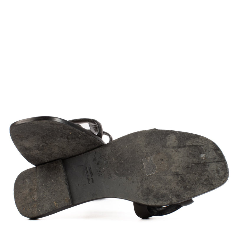 shop 100% authentic second hand Hermès Black Aloha Sandals - Size 39 1/2 on Labellov.com