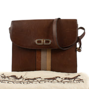 buy 100% authentic pre loved Delvaux Brown Vintage Striped Bag on Labellov.com