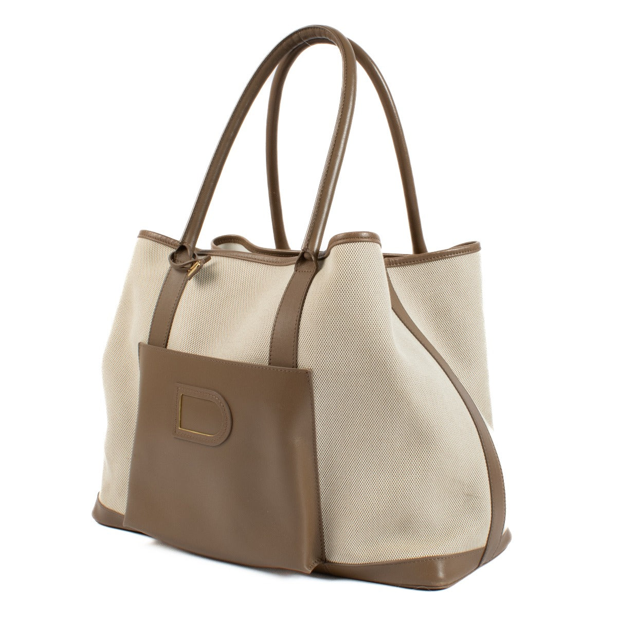 Sac Delvaux Fauve Toile D Café Le Cabas