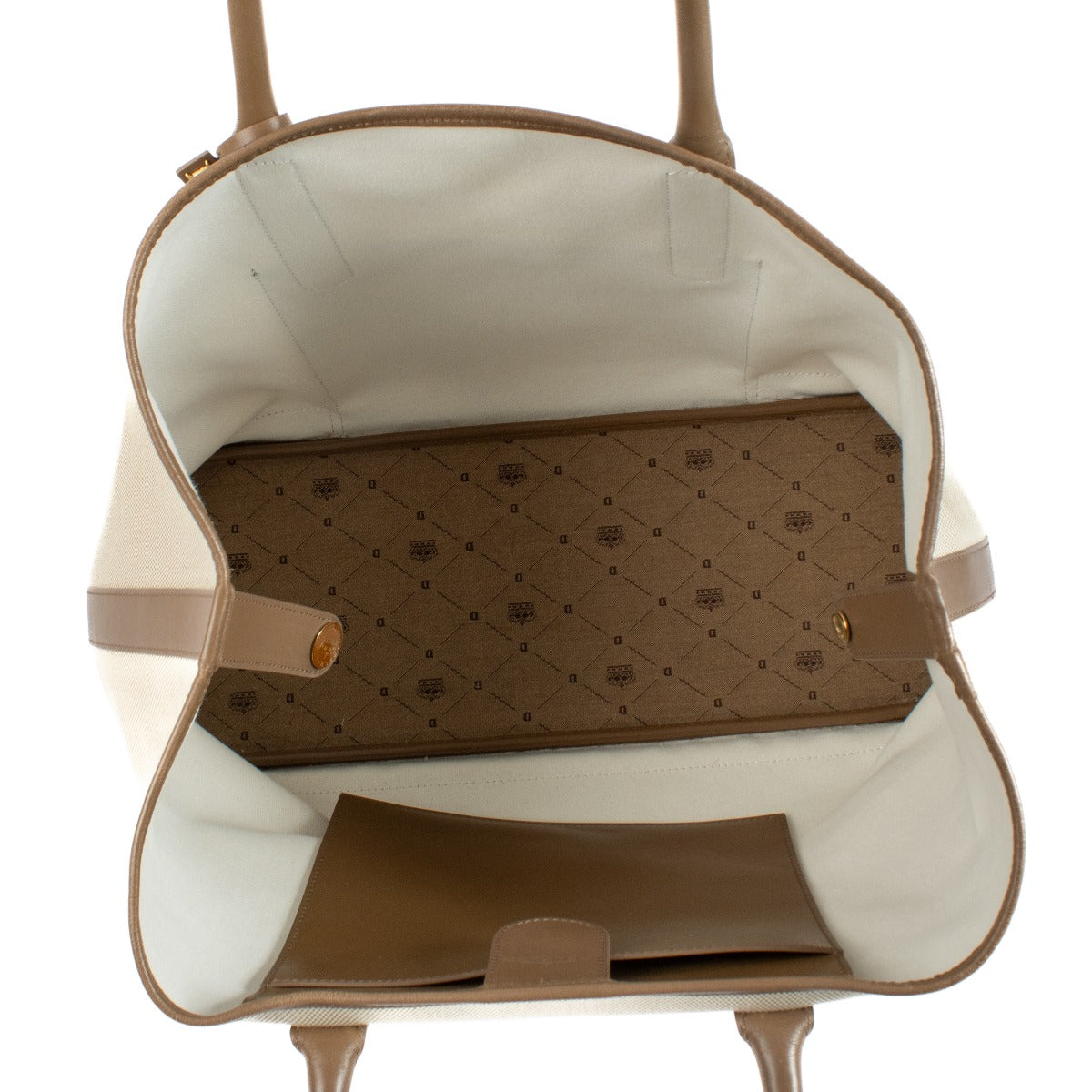 Sac Delvaux Fauve Toile D Café Le Cabas