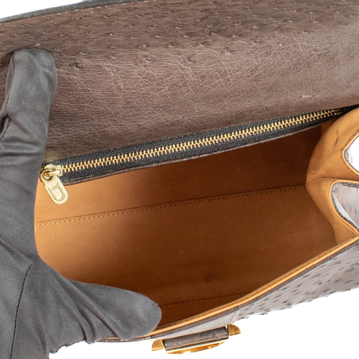 buy 100% authentic pre loved Delvaux Grey Ostrich Brillant PM on Labellov.com