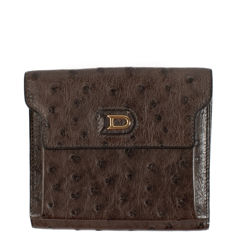 buy 100% authentic pre loved Delvaux Grey Ostrich Wallet on Labellov.com