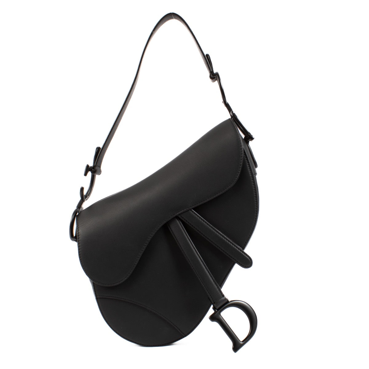 shop 100% authentic second hand Christian Dior Black Ultramatte Saddle Bag on Labellov.com
