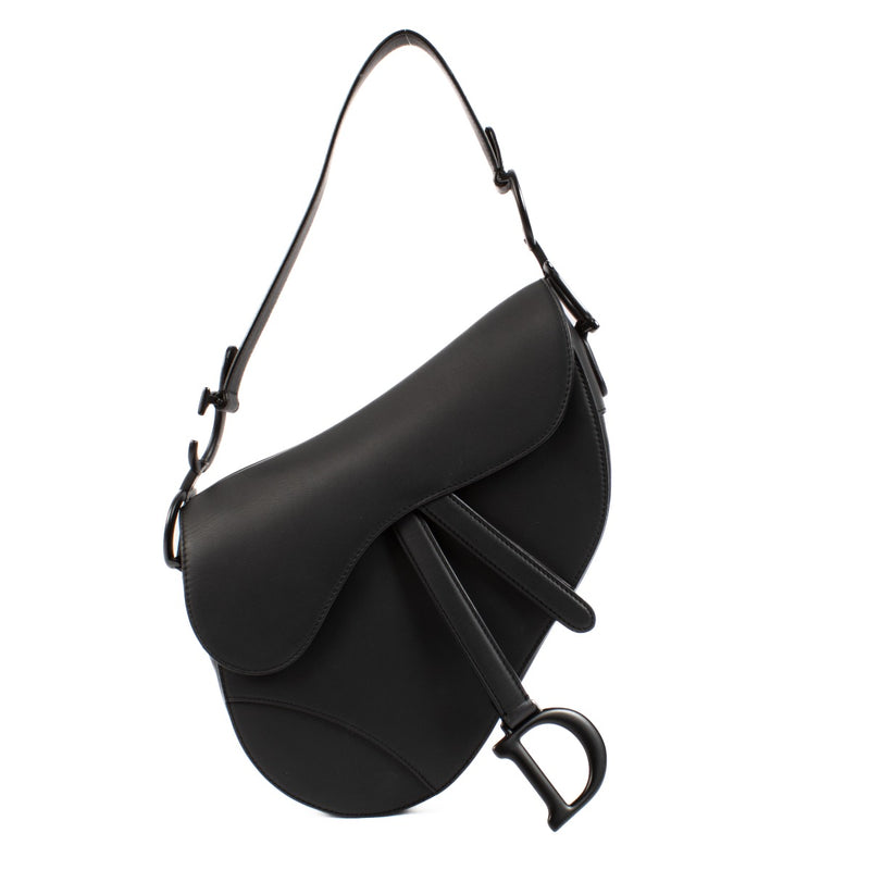 shop 100% authentic second hand Christian Dior Black Ultramatte Saddle Bag on Labellov.com