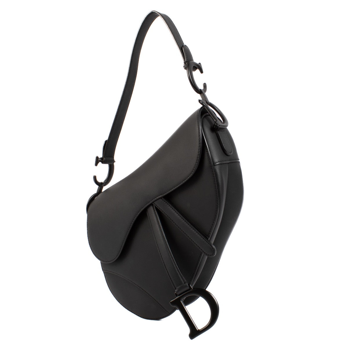 shop 100% authentic second hand Christian Dior Black Ultramatte Saddle Bag on Labellov.com