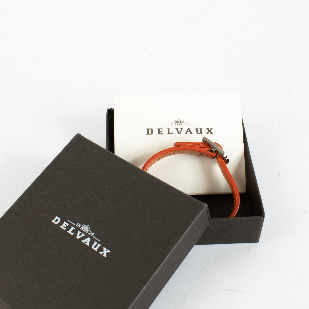 Delvaux Sunrise leather Simple bracelet with silver-tone hardware at Labellov.com