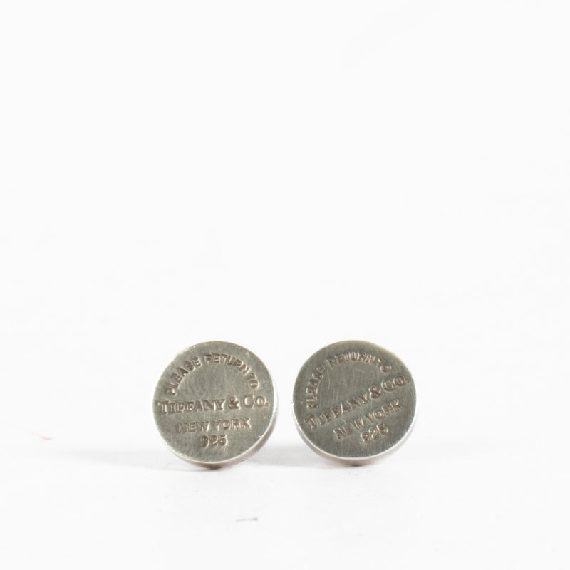 Tiffany & Co. Silver Return to Tiffany Tag Earrings in sterling silver at Labellov.com