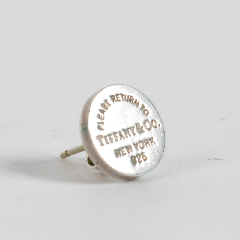 Tiffany & Co. Silver Return to Tiffany Tag Earrings in sterling silver at Labellov.com