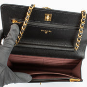 shop 100% authentic second hand Chanel Black Caviar Classic Wallet On Chain on Labellov.com