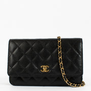 shop 100% authentic second hand Chanel Black Caviar Classic Wallet On Chain on Labellov.com