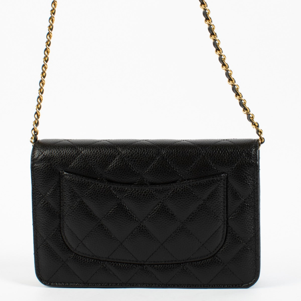 shop 100% authentic second hand Chanel Black Caviar Classic Wallet On Chain on Labellov.com